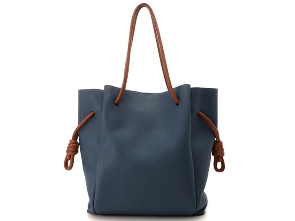 Loewe Flamenco Knot Tote Bag Blue Brown